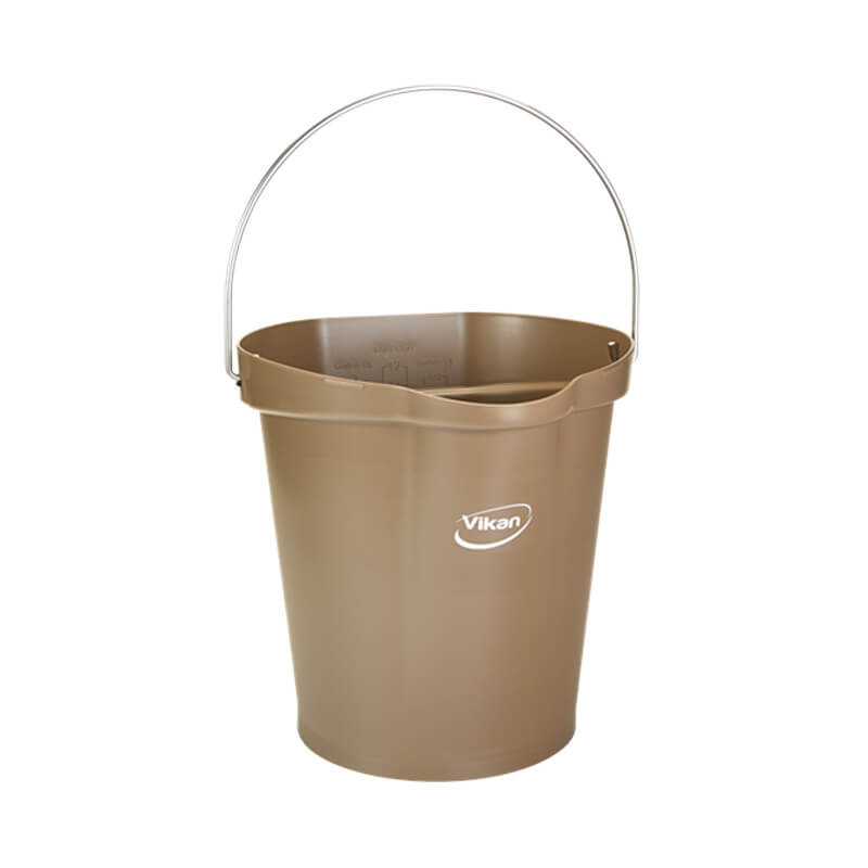Vikan 28/5686 Heavy Duty Bucket 12L (Each) - Brown (104)