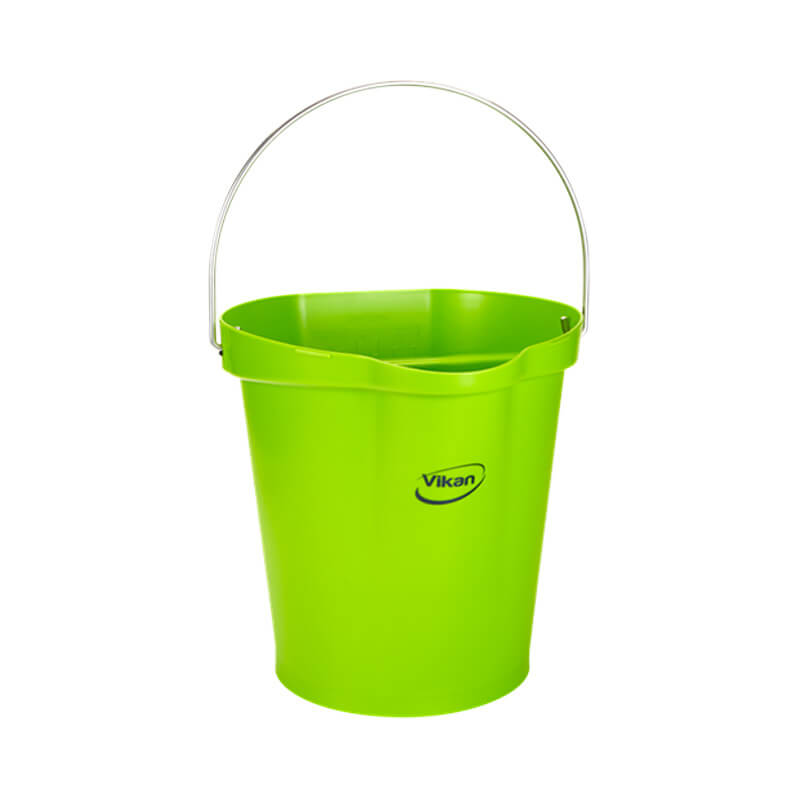 Vikan 28/5686 Heavy Duty Bucket 12L (Each) - Lime/Green