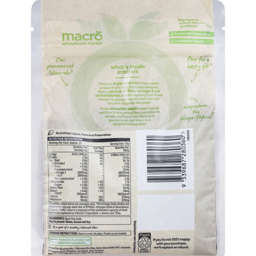 Macro Chia Seeds Black 350g