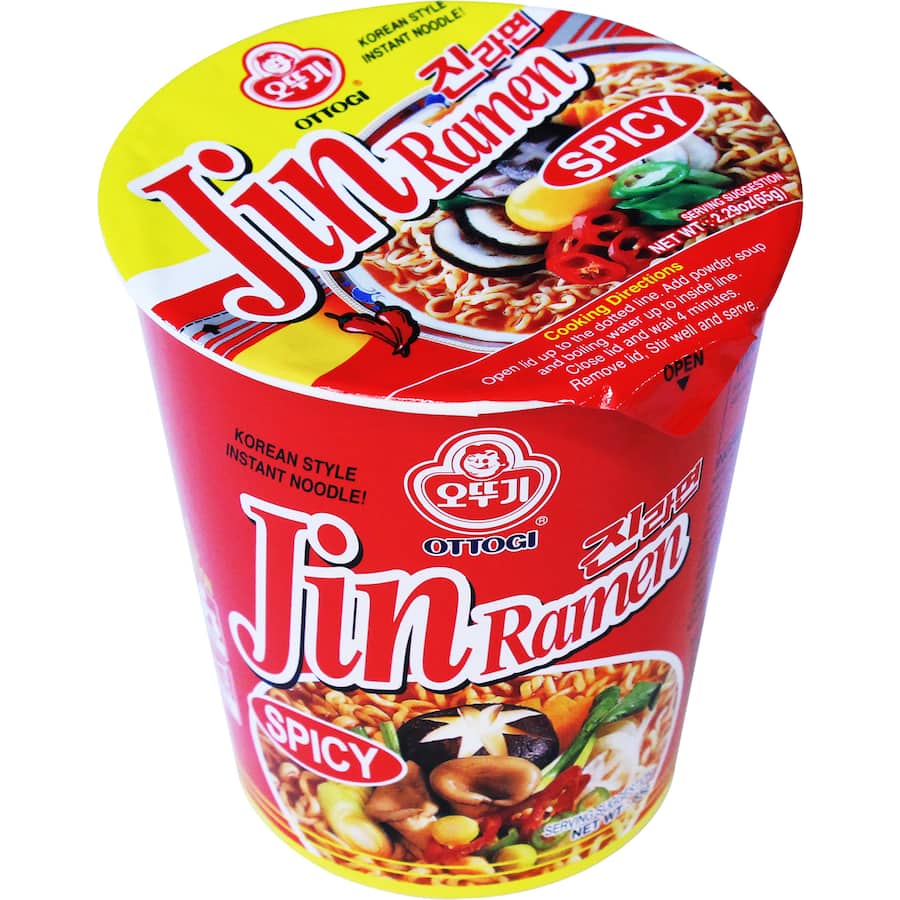 Ottogi Instant Noodles Spicy Jin Ramen Cup 65g