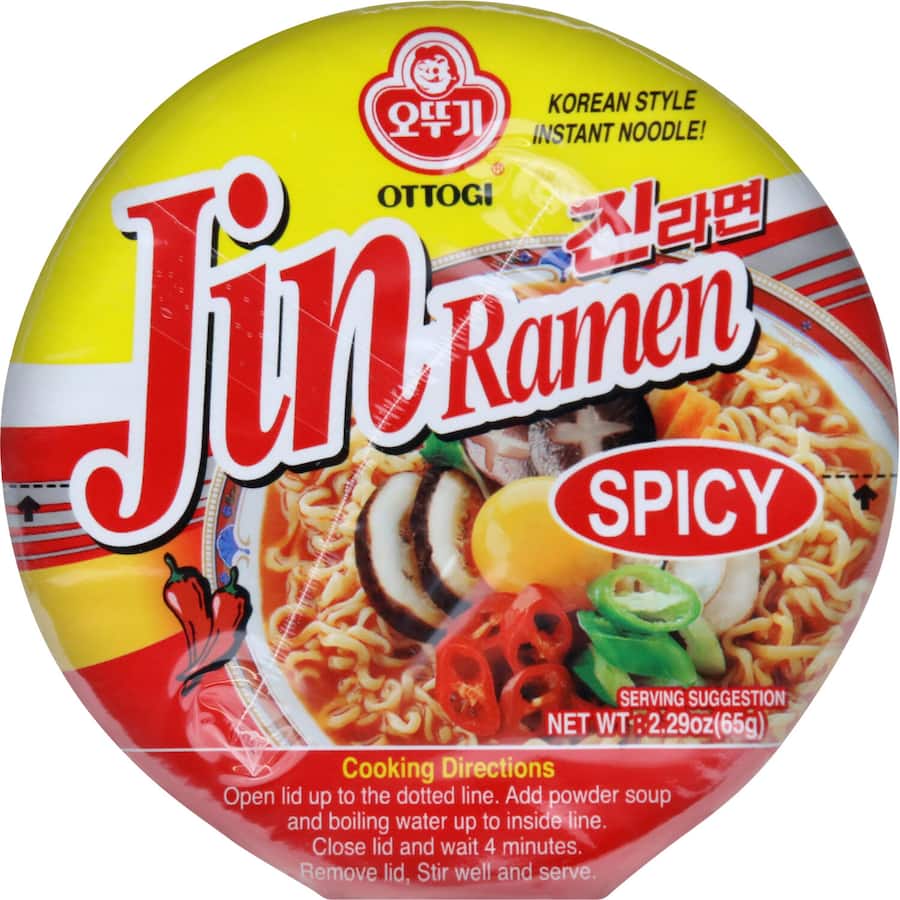Ottogi Instant Noodles Spicy Jin Ramen Cup 65g