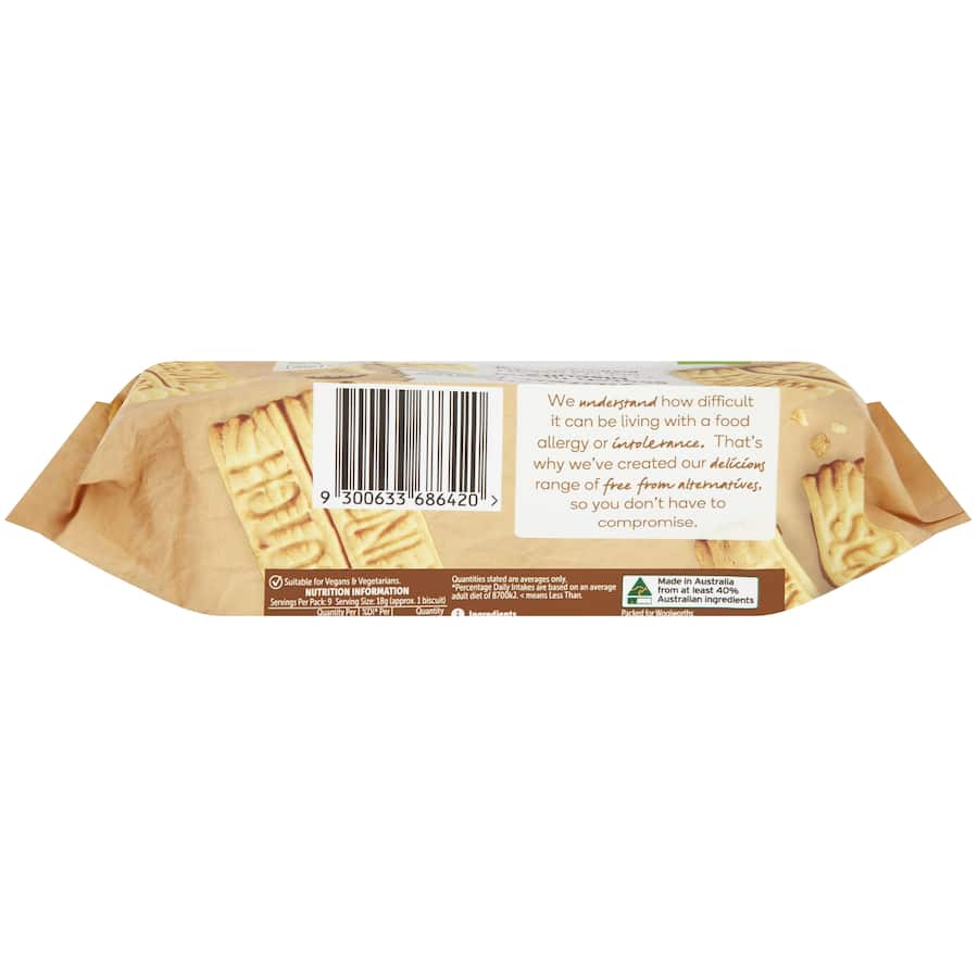 Woolworths Free From Gluten Plain Biscuits Scotch Fingers 160g