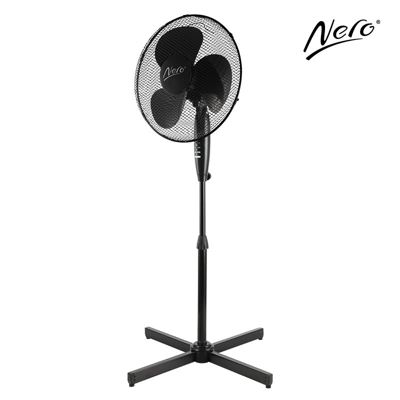Nero Pedestal Fan Black 40cm