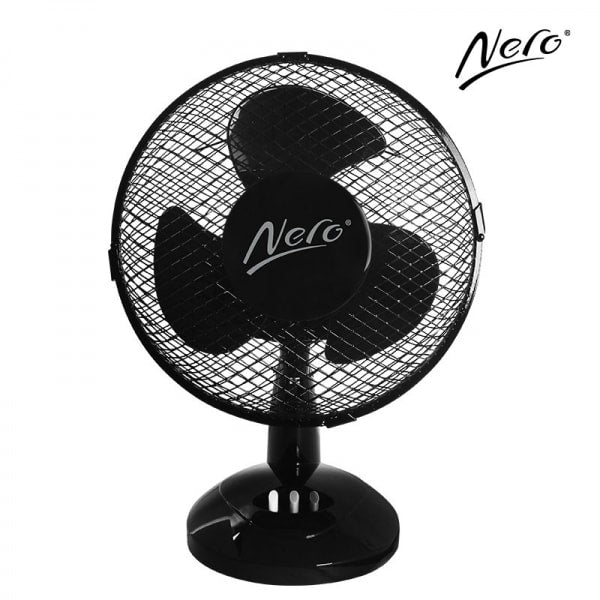 Nero Desk Fan Black 23cm