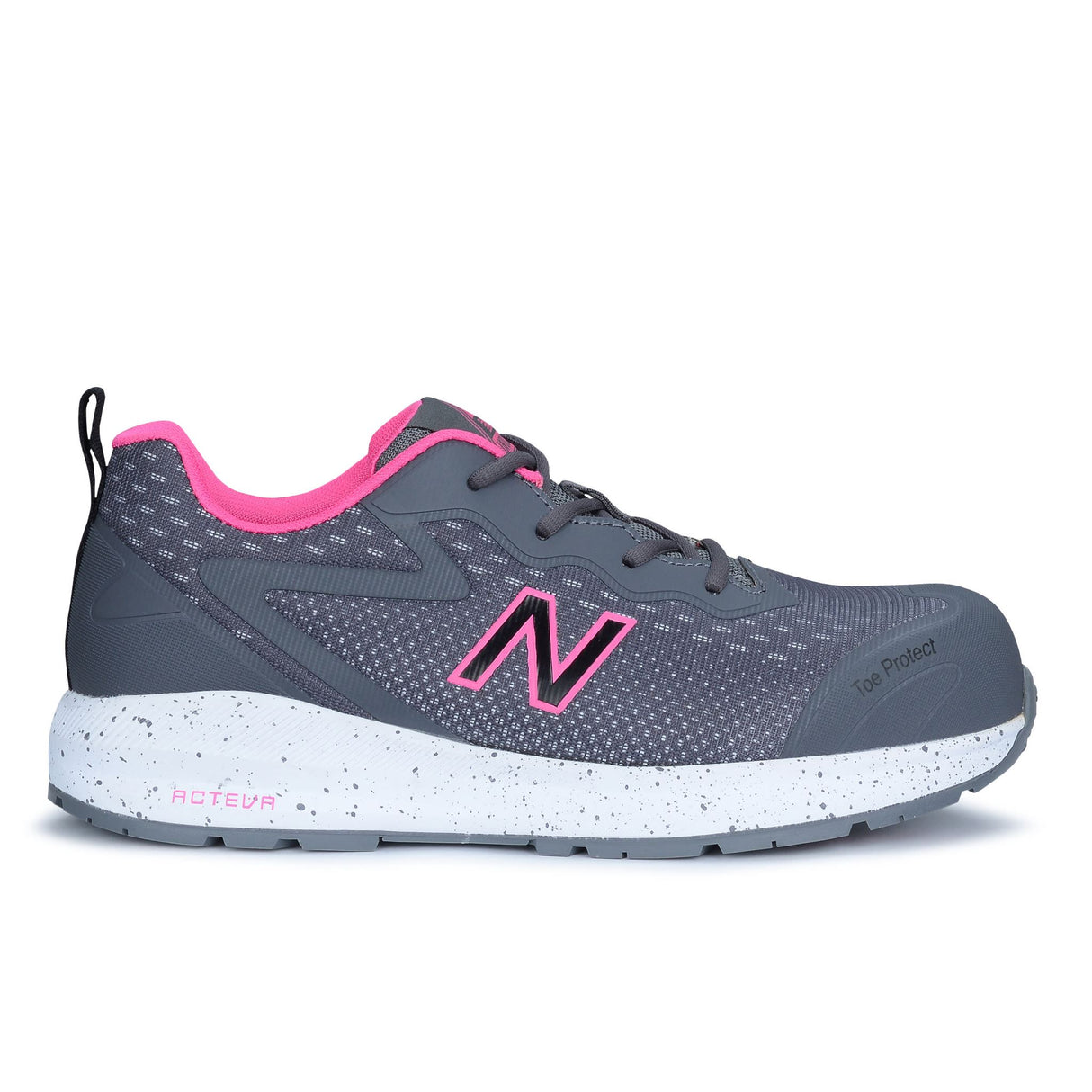 New Balance, Women's Safety Shoe - Grey/Pink (Size: 12)
