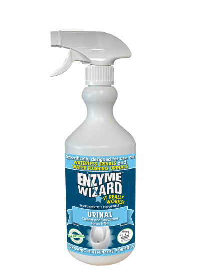 Enzyme Wizard Urinal Cleaner & Deodoriser - 750ml, eco-friendly formula effectively eliminates urine stains and odors with Eucalyptus scent.