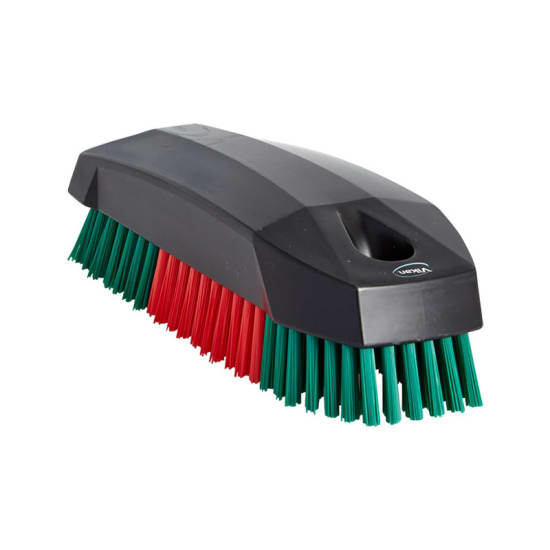 Durable 120mm Vikan Workshop Nail Brush with polypropylene bristles for effective nail and upholstery cleaning.