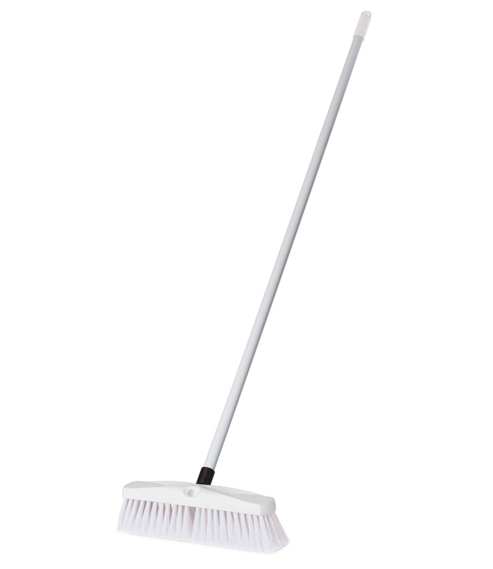 Platform Broom with Fibreglass Handle White 355mm