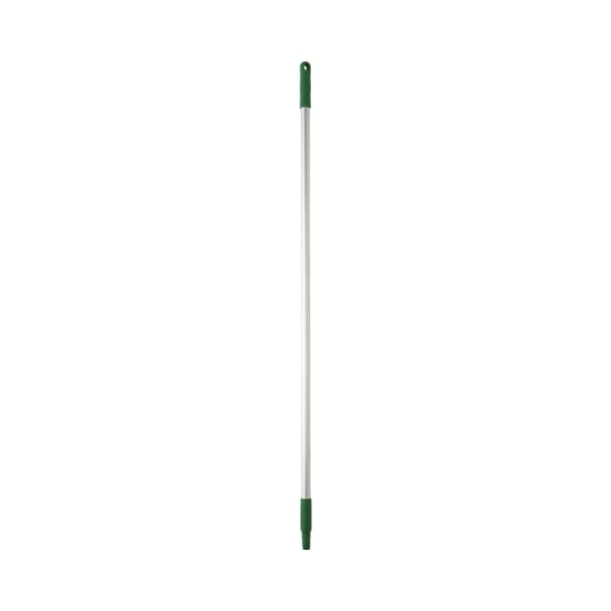 Vikan Aluminium Handle in green, 1245mm, lightweight and durable with color-coded grip for hygienic cleaning.