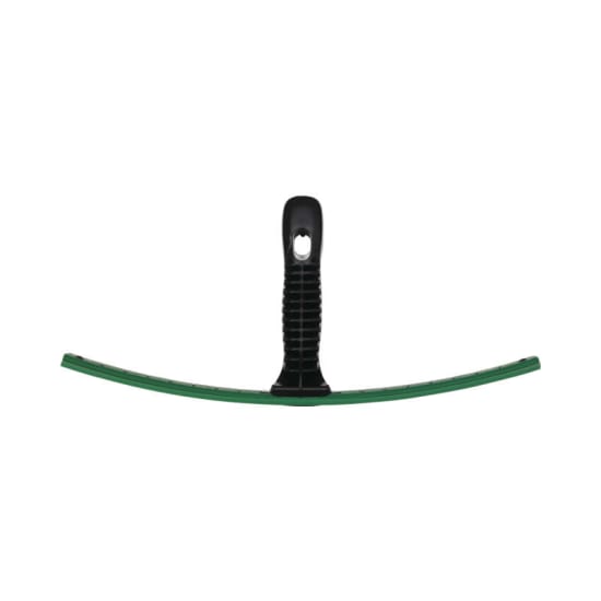 Vikan Wipe-N-Shine Window Scraper in green, 350mm, designed for removing water, limescale, and smudges for streak-free surfaces.