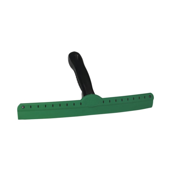 Vikan Wipe-N-Shine Window Scraper in green, 350mm, removes residues and smudges for streak-free surfaces.