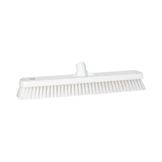 Vikan Wall/Floor Brush with stiff bristles for deep cleaning surfaces like tiles and cement, compatible with Vikan handles.