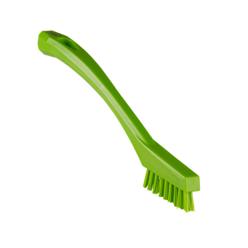 Vikan Detail Stiff Bristles Brush Lime 205mm (Each)
