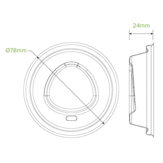 Eco-friendly 80mm plant fibre lids for beverages, made from sugarcane pulp, leak-free, and compostable, 50-pack.