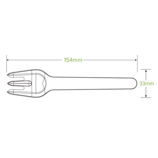 BioPak Plant Fibre Fork 15cm 50 (Pack)
