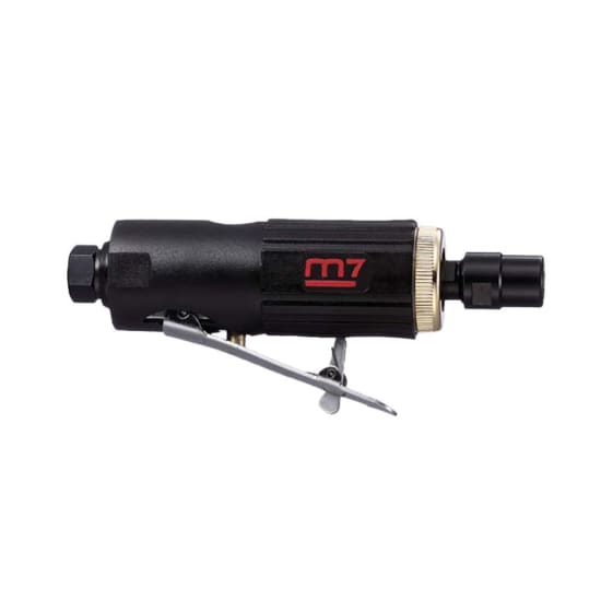 M7 Air Die Grinder, 155mm, 25000rpm; features dual collets, metal front cap, safety throttle, and lightweight design.