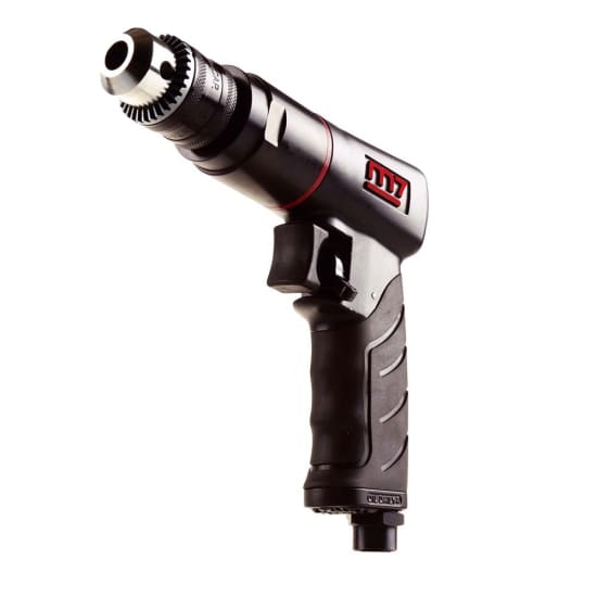 M7 Air Drill Q-Series with 3/8" chuck, 1800 RPM, lightweight design, quiet operation for precise drilling tasks.