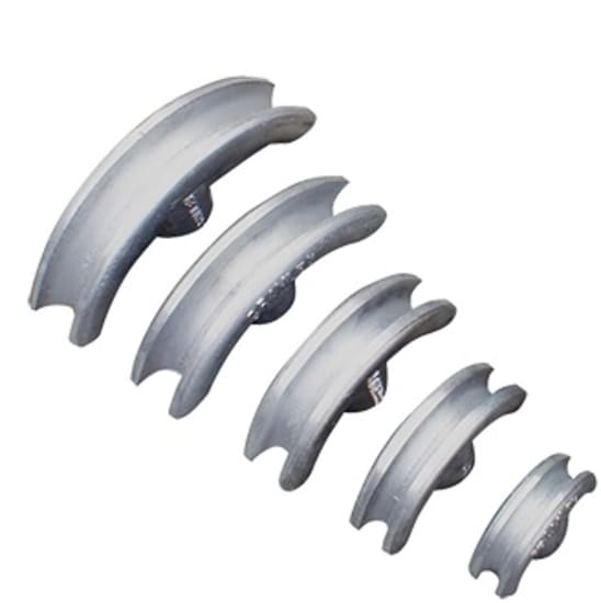 Lightweight aluminum pipe former for hydraulic bending, featuring a large arc angle for precise and efficient pipe bends.