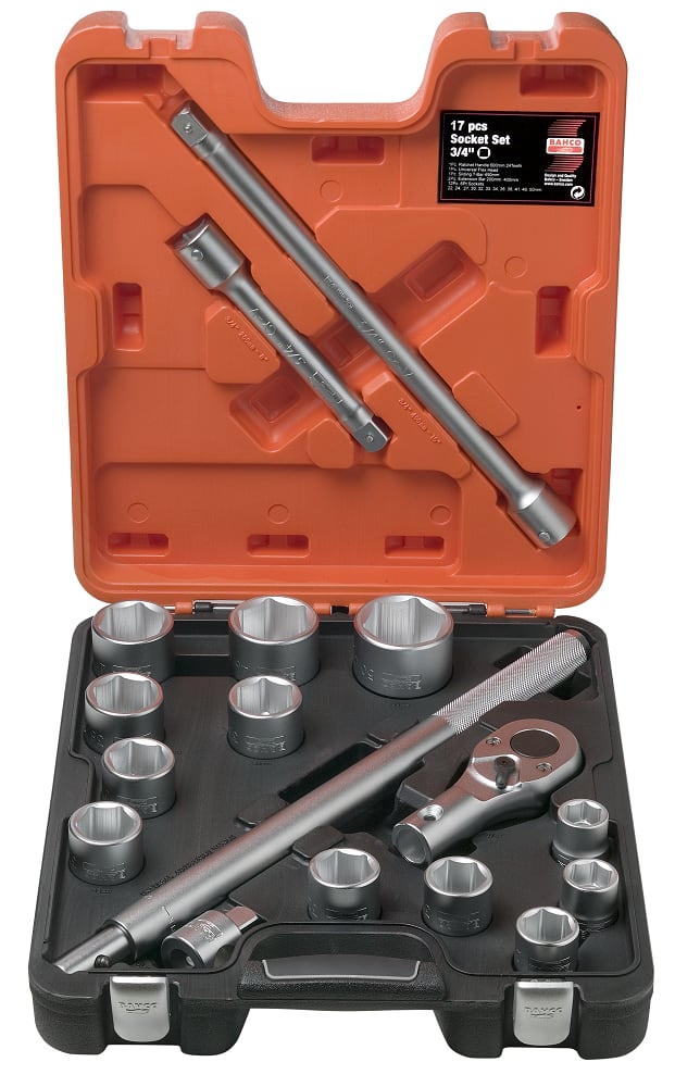 Bahco 17 Piece Socket Set 3/4in