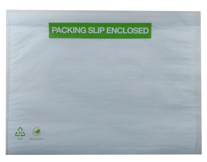 Pomona Paper Packing Slip Enclosed Labelope, 115 x 150mm, eco-friendly, durable, bold print for efficient shipping organization.