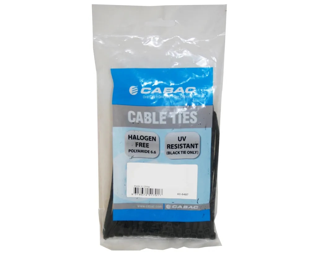 Cabac Nylon Cable Tie UV Black 140 X 3.6MM 100