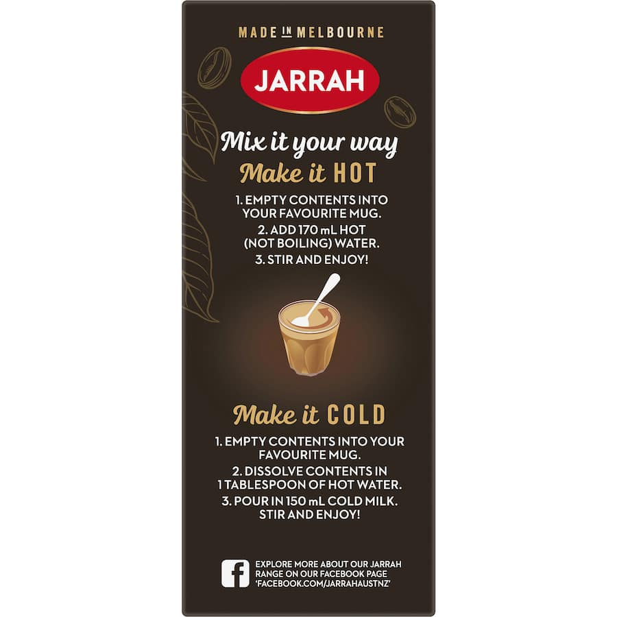 Jarrah Coffee Sachets French Vanilla 10pack