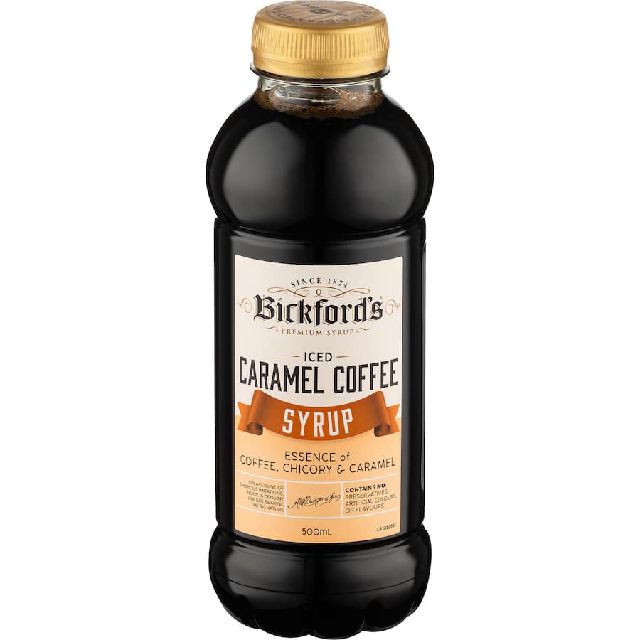 Bickfords Iced Coffee Syrup Caramel 500mL