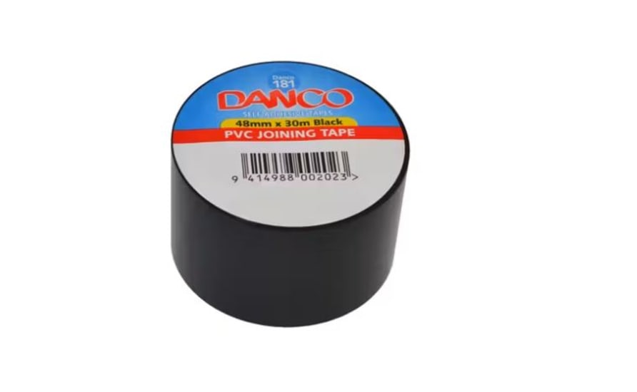 Danco 181 PVC Joining Tape roll, 48mm x 30m, white, ideal for sealing, repairing films, and duct work.
