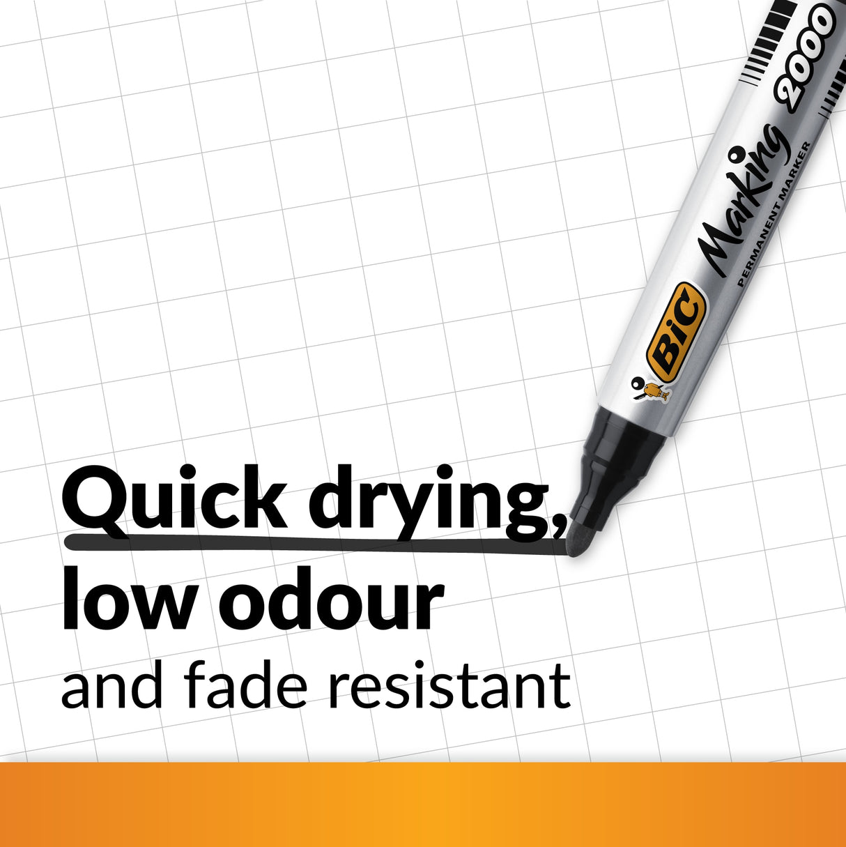 BIC ECO Vivid Permanent Marker Assorted (Box of 4)
