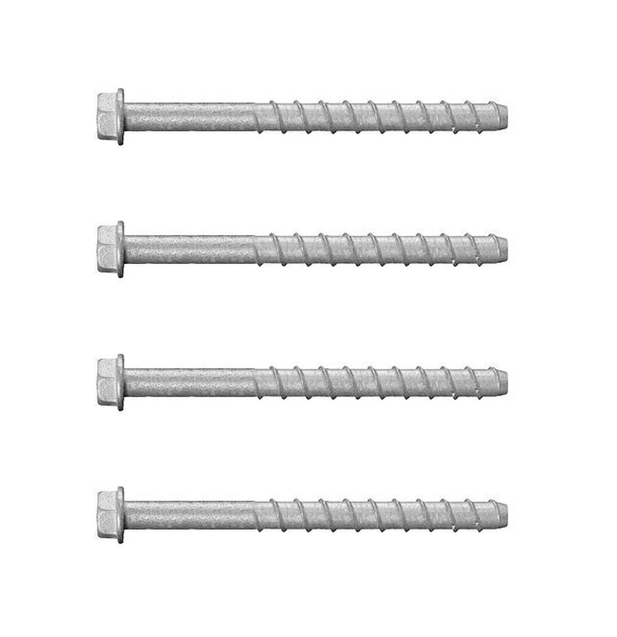 4 Piece Concrete Anchoring kit - 100mm screw bolt