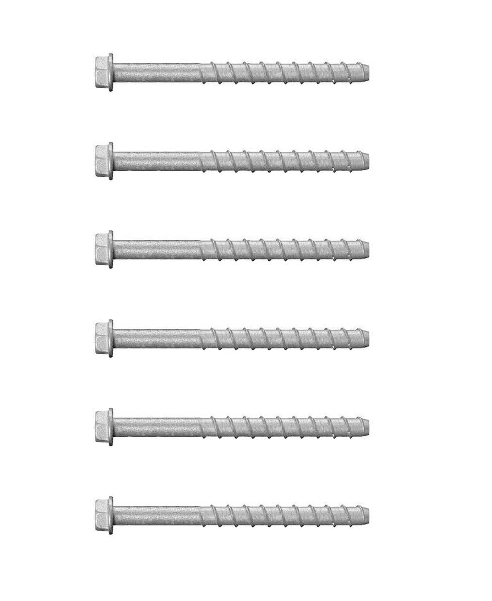 6 Piece Concrete Anchoring kit - 100mm Screw Bolt