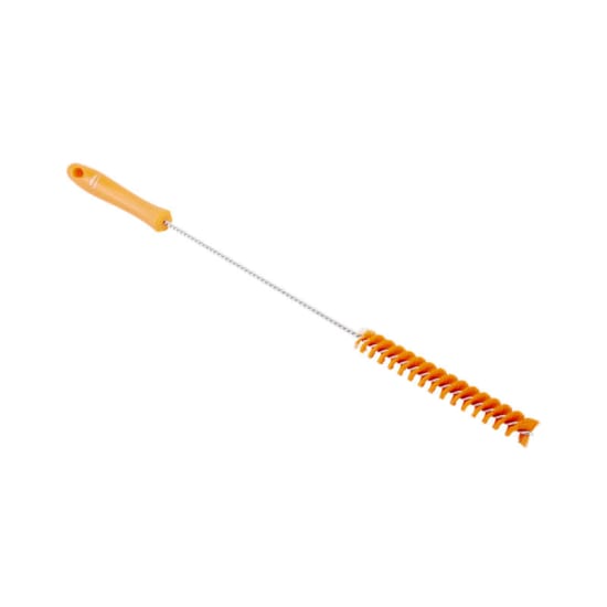 Vikan Stiff Bristle Tube Brush in Orange, 20mm, designed for cleaning small pipes and narrow machine parts effectively.