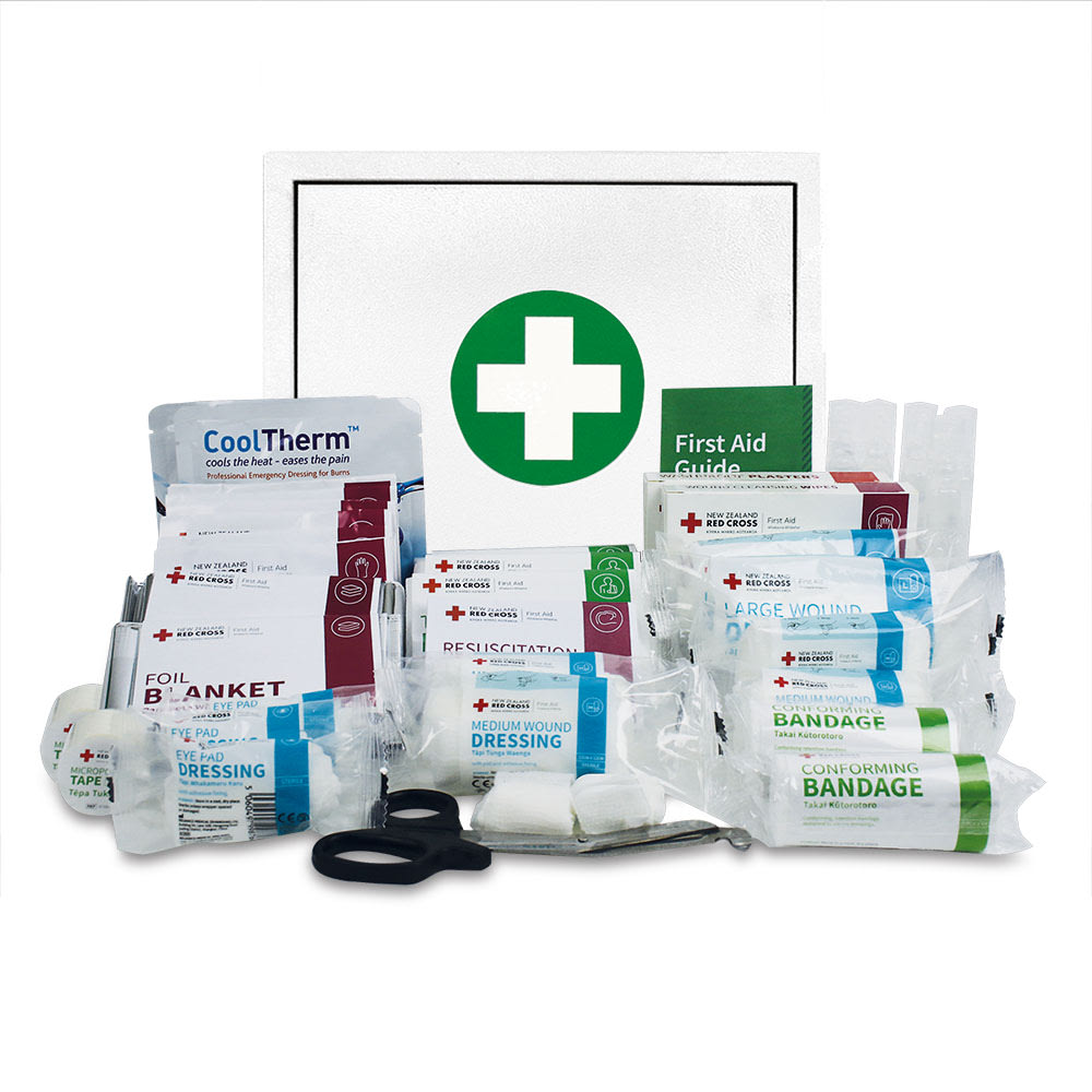 Red Cross First Aid 1-50 Person Wall Mount Metal