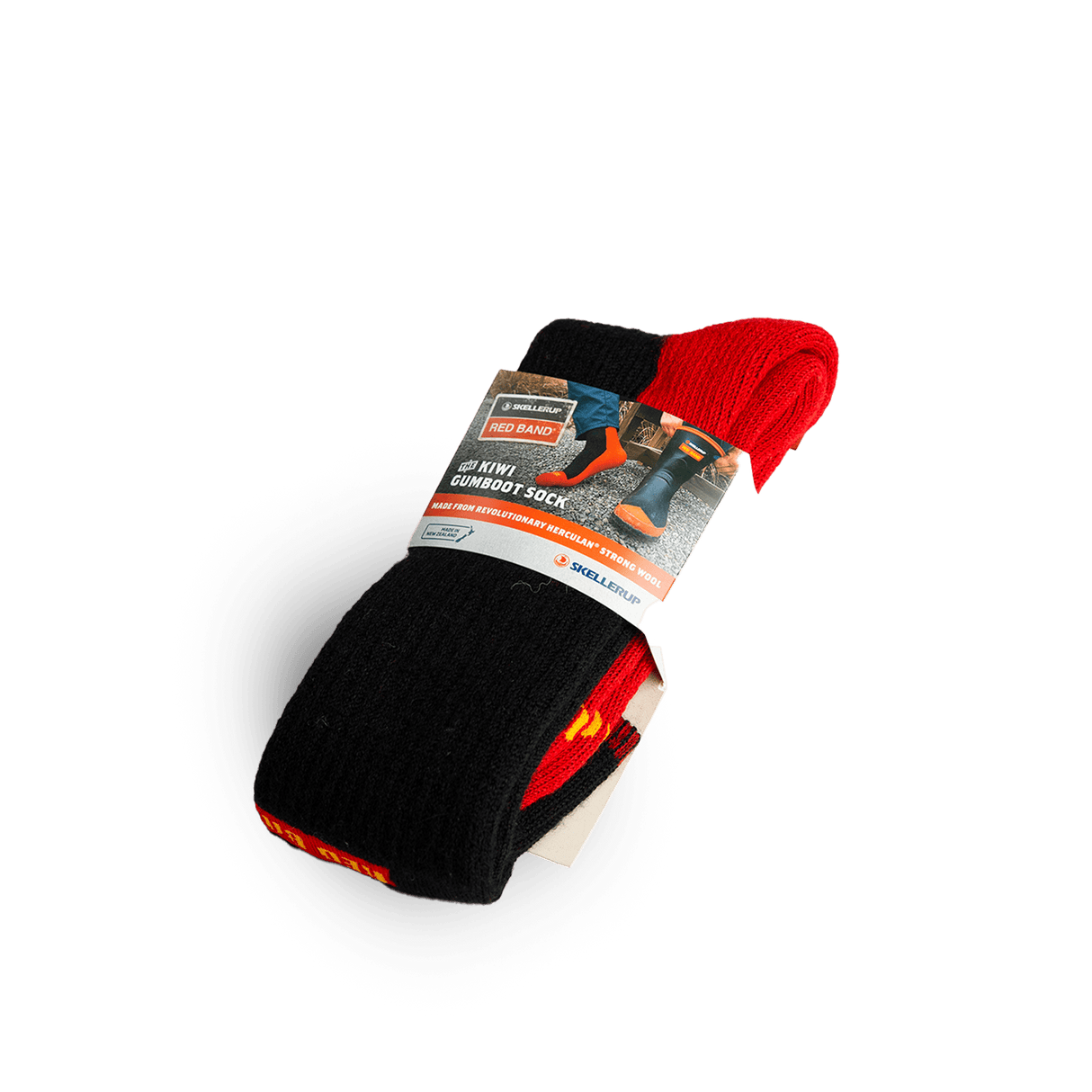 Skellerup Red Band Socks - Black/Red (BKR) - 6/1