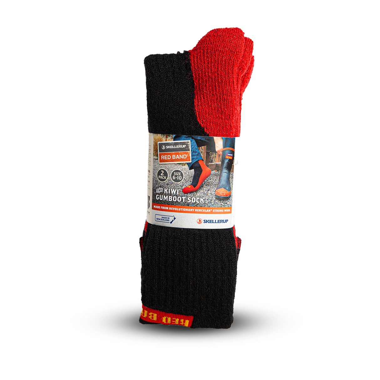 Skellerup Red Band Gumboot Socks (Pack of 2) - Standard - 2/5