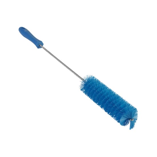 Vikan blue tube brush with stiff bristles, 40mm diameter, designed for effective cleaning in tight spaces and small pipes.