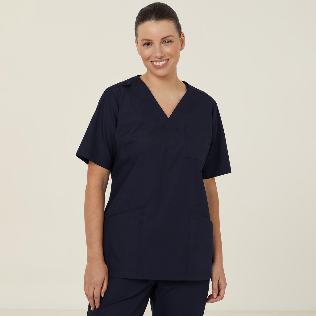 NNT, Vital Antibacterial Mayo Scrub Top, CATUMN - Midnight (Size: XL)