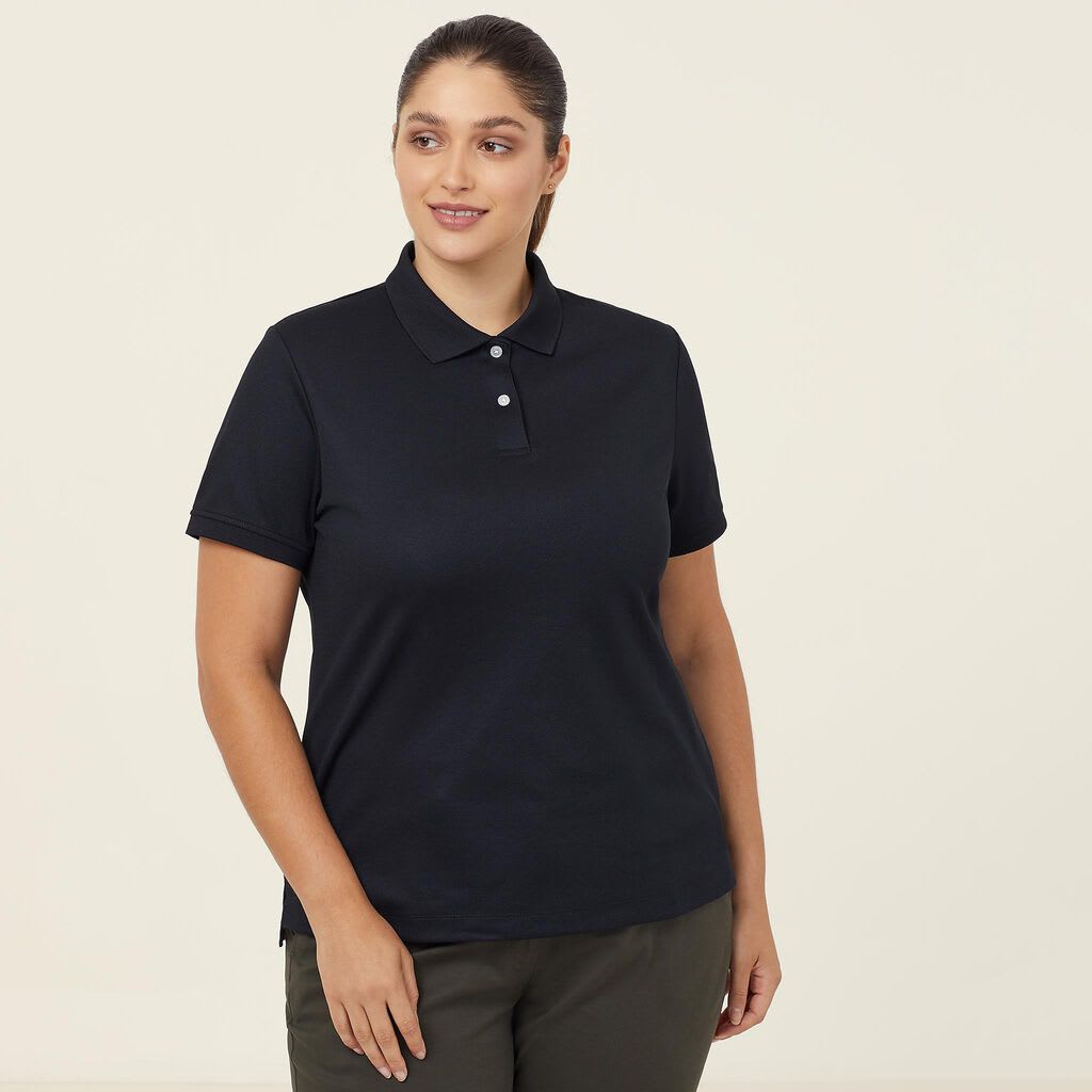 NNT, Women's Antibacterial Polyface Polo, CATU58 - Black - L