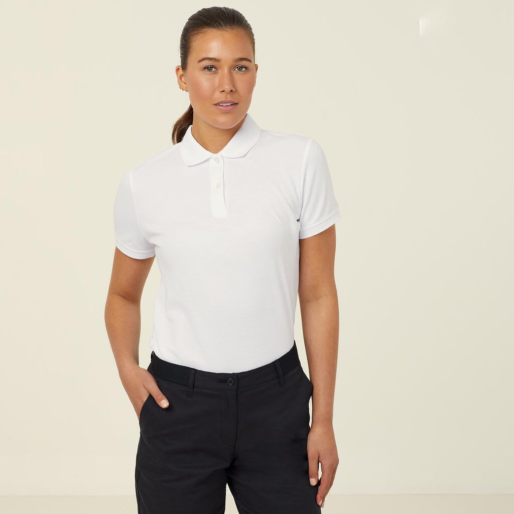 NNT, Women's Antibacterial Polyface Polo, CATU58 - White (Size: 2XL)