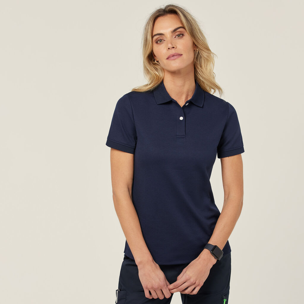 NNT, Women's Antibacterial Polyface Polo, CATU58 - Navy (Size: M)