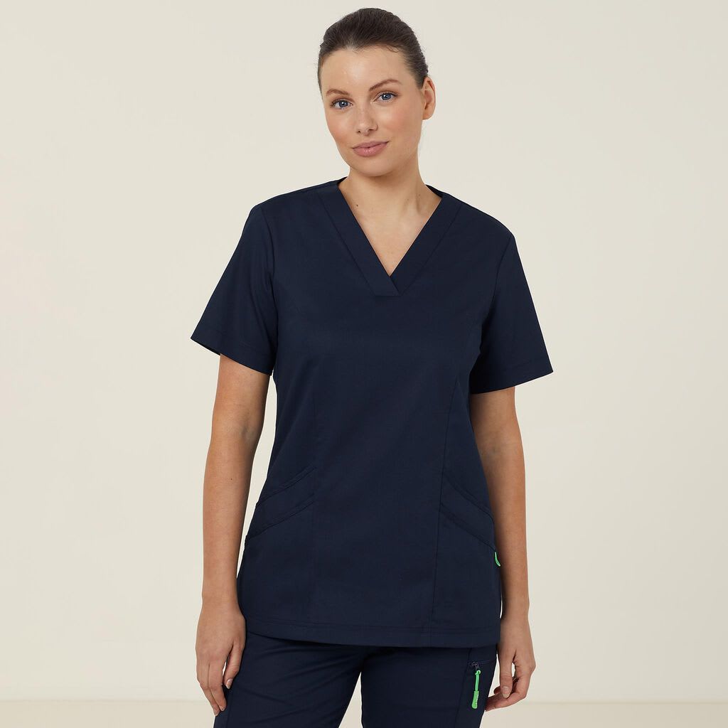 NNT, Antibacterial Active Florence Scrub Top - Midnight (Size: 4XL)