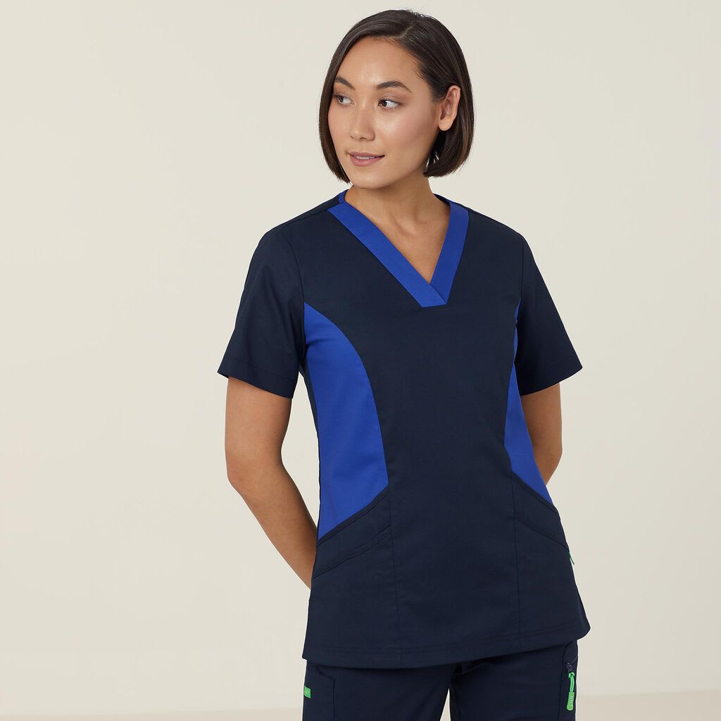 NNT, Antibacterial Active Nightingale Scrub Top - Midnight (Size: 4XL)