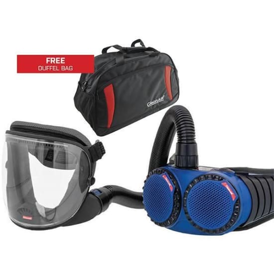 CleanAIR CA-40 safety helmet with lift-up grinding visor, EN 397 certified, ideal for welding and metalworking safety.