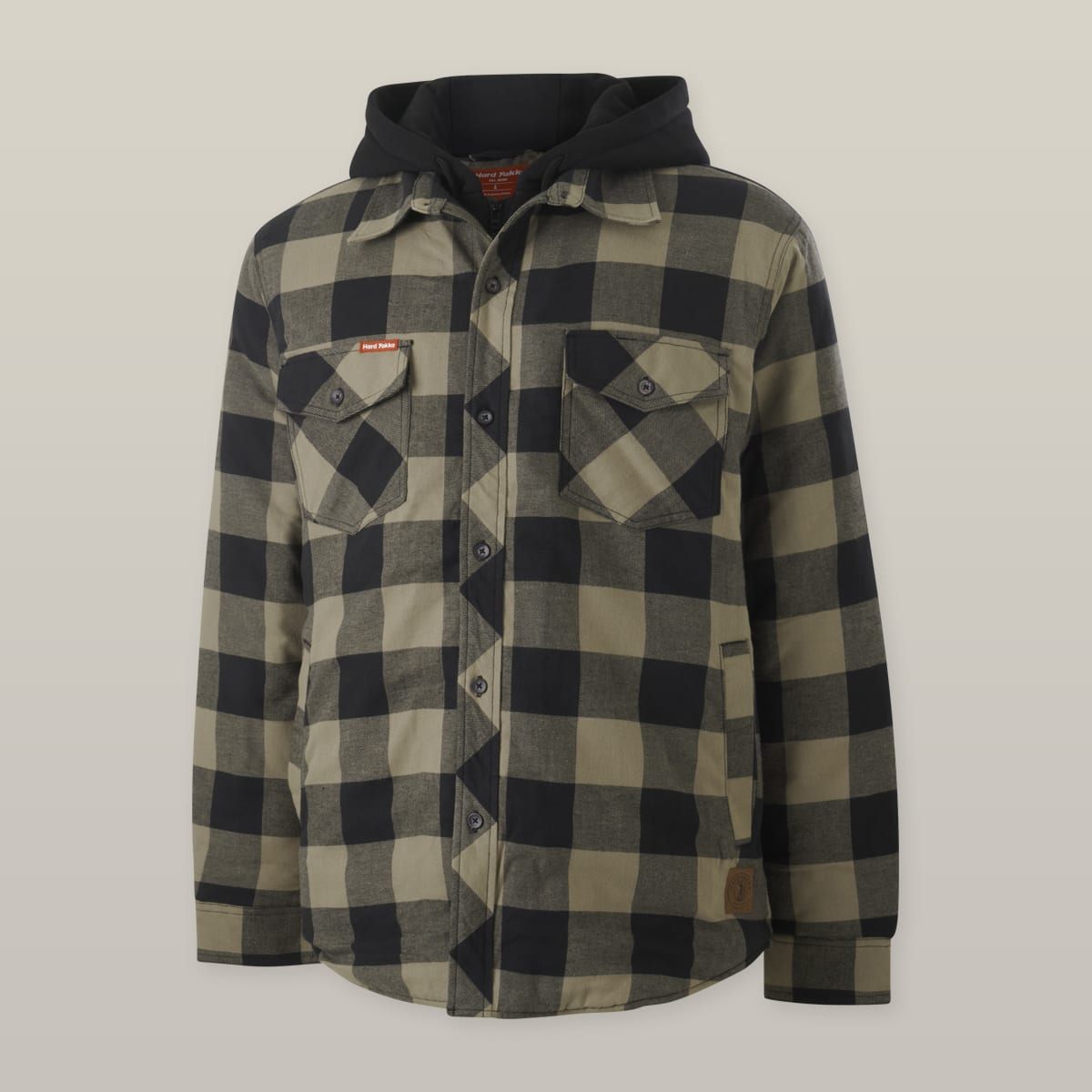 Hard Yakka, Quilted Shacket, Y06690 - Iron Bark (Size: L)
