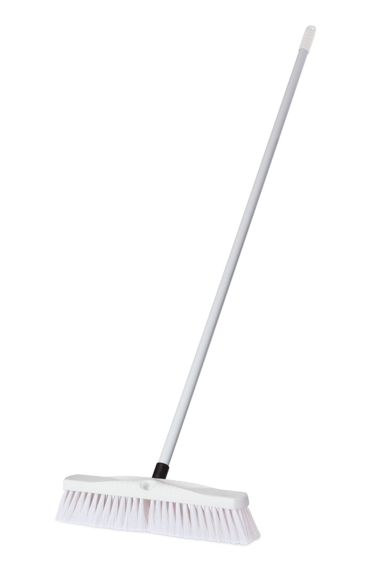 Platform Broom with Fibreglass Handle 450mm White - Browns