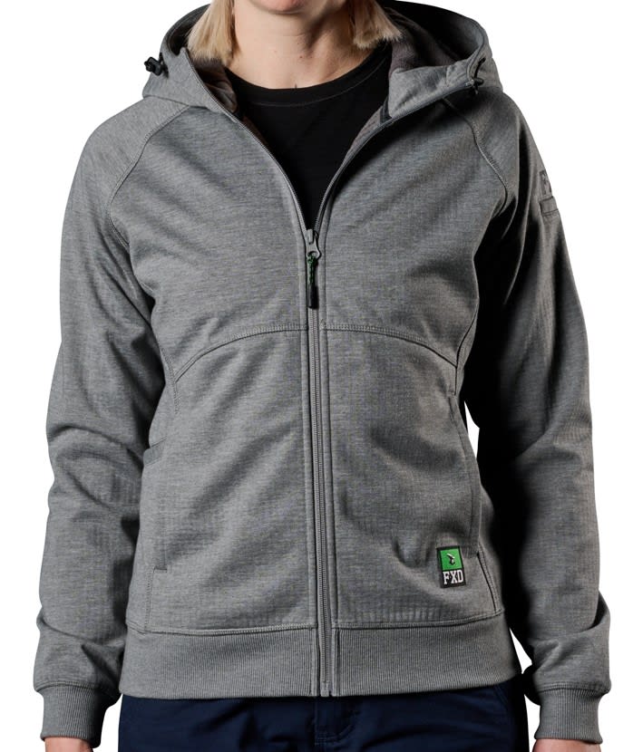 FXD, Women's Fleece Hoodie, WF-3W - Charco Marle (Size: 20)