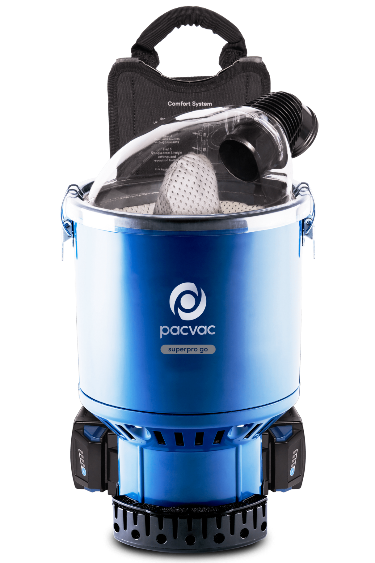 PACVAC 18Vx2 SuperPro Go Backpack Vacuum Cleaner Cordless