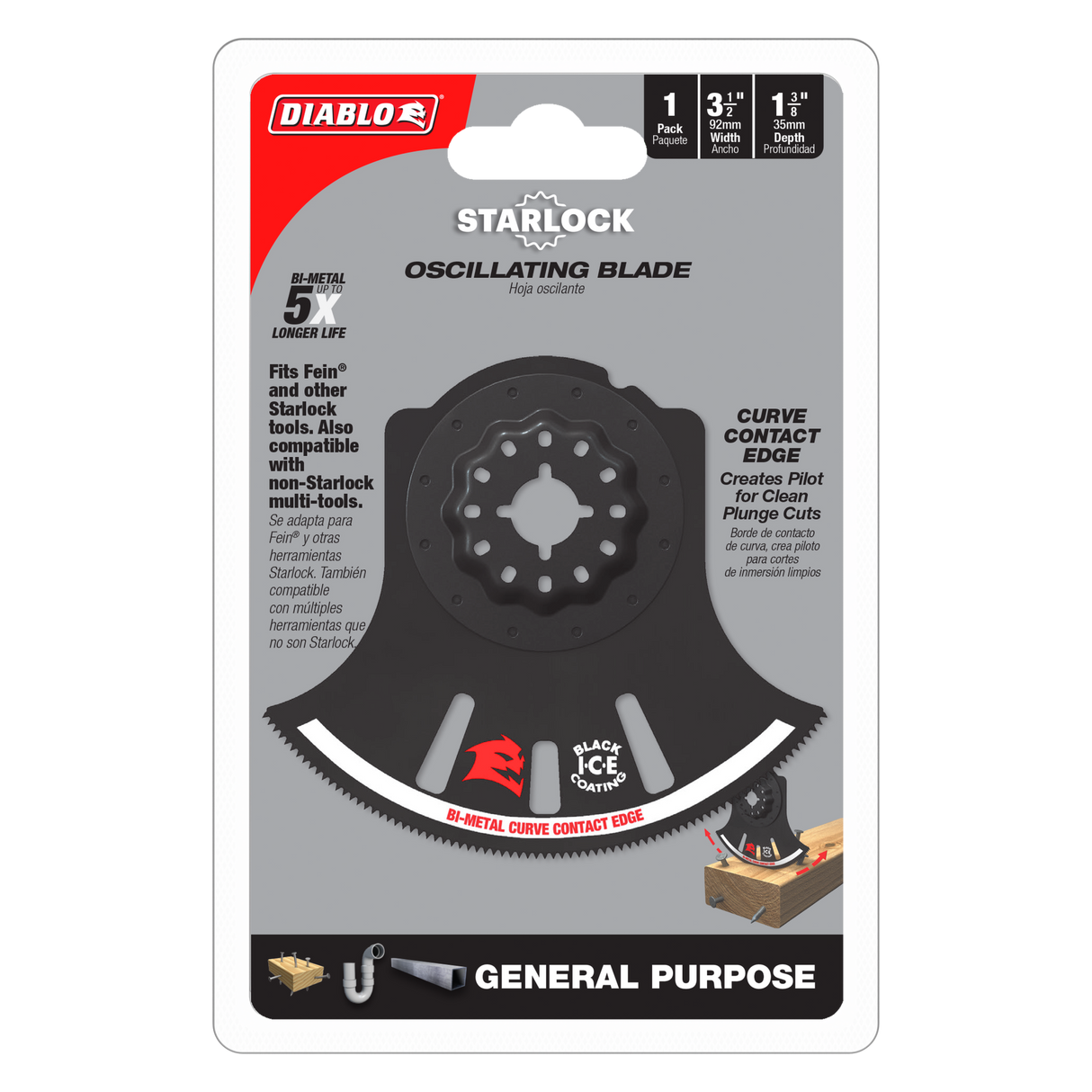 Diablo Starlock Bi-Metal Multi-Tool Blade- General 89 x 35mm