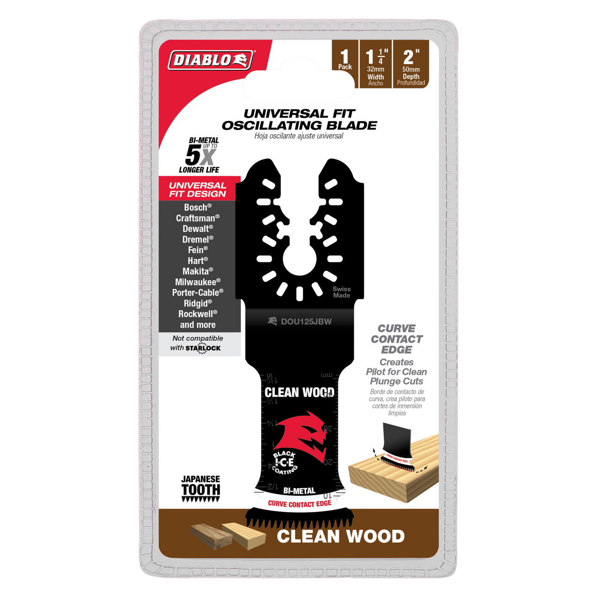 Diablo Universal Bi-Metal Multi-Tool Blade Wood 50 x 32mm