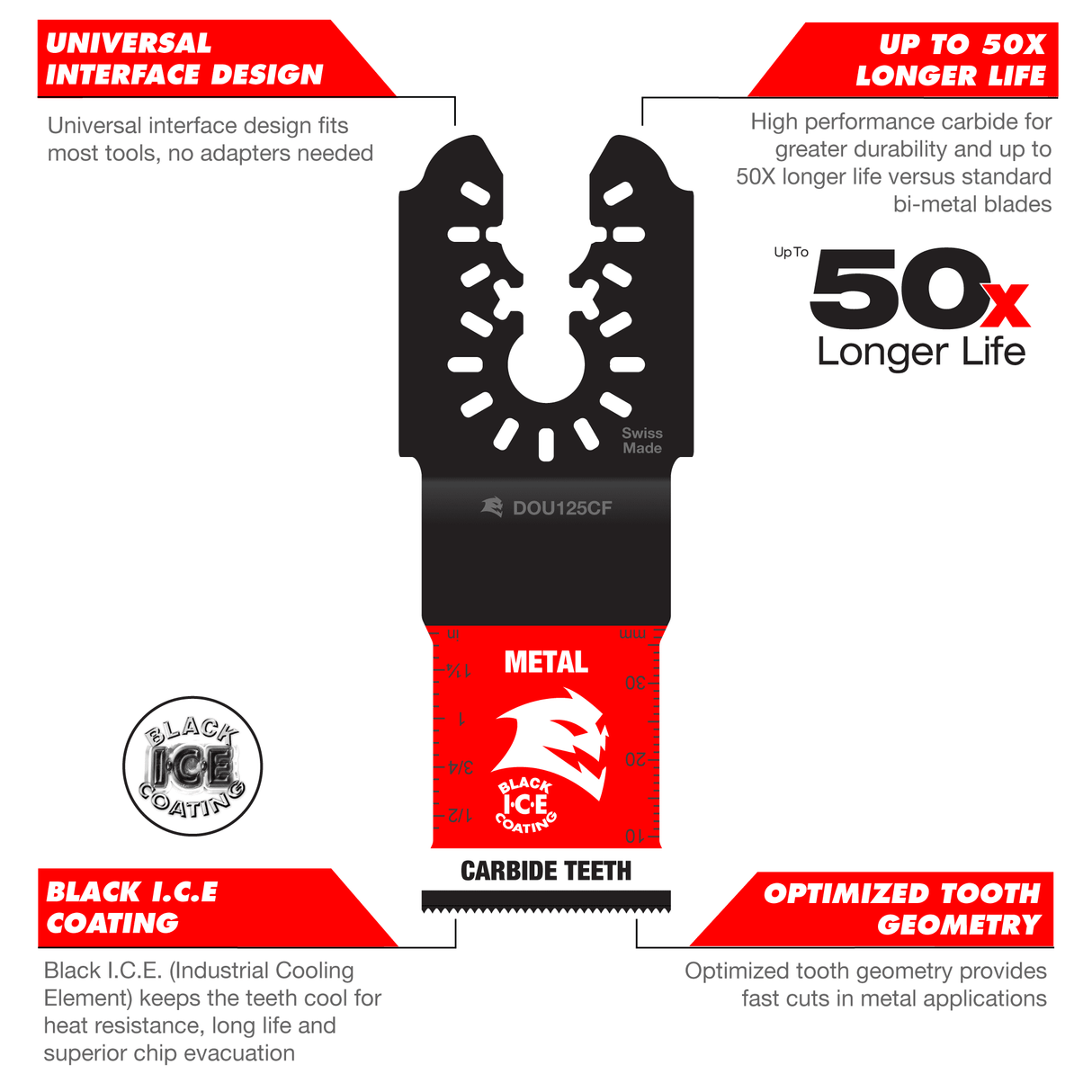 Diablo Universal Fit Carbide Multi-Tool Blade Set Pack of 3